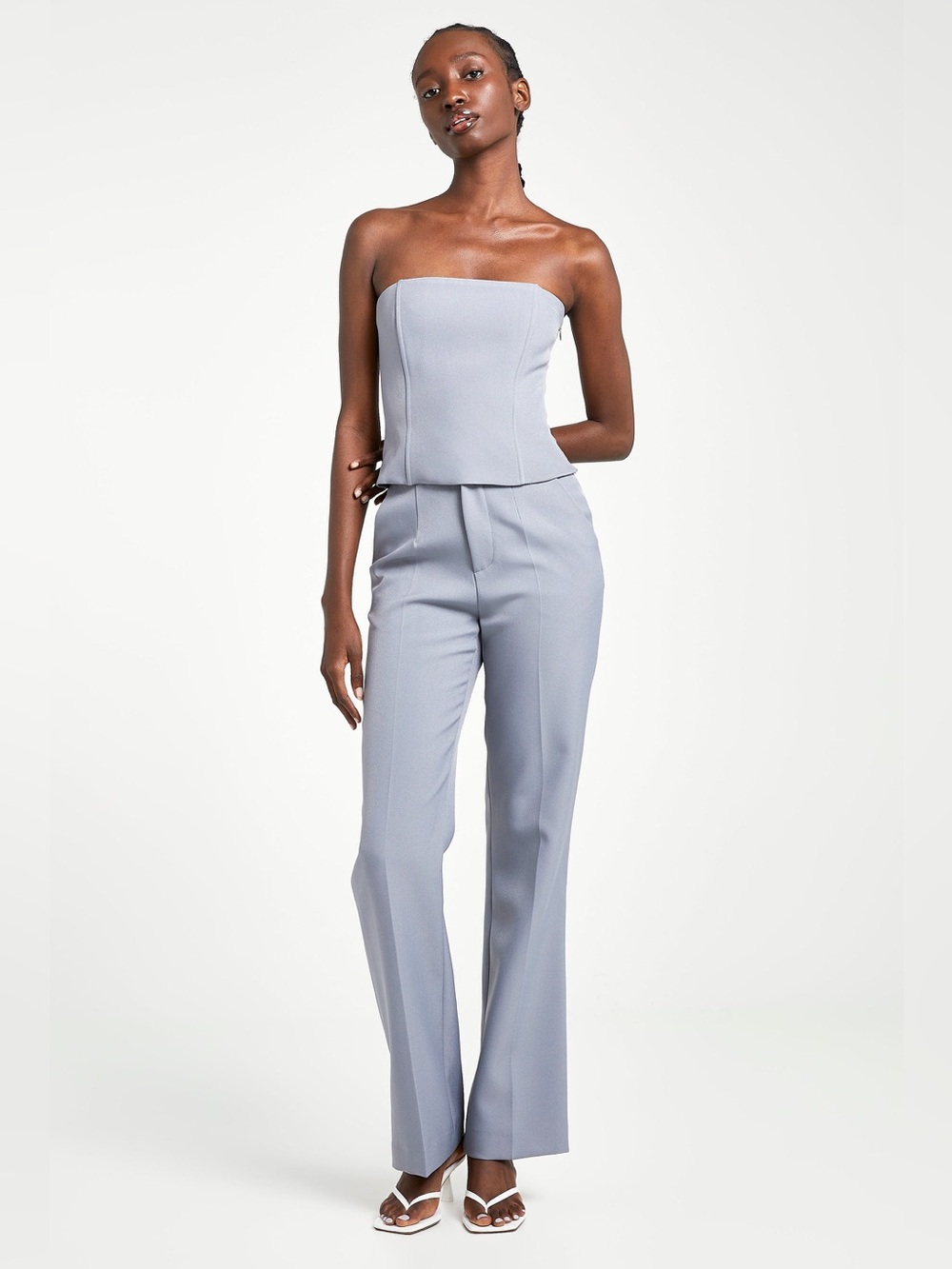 NWT boa Coord Set Tailored Strapless Top & Trousers S